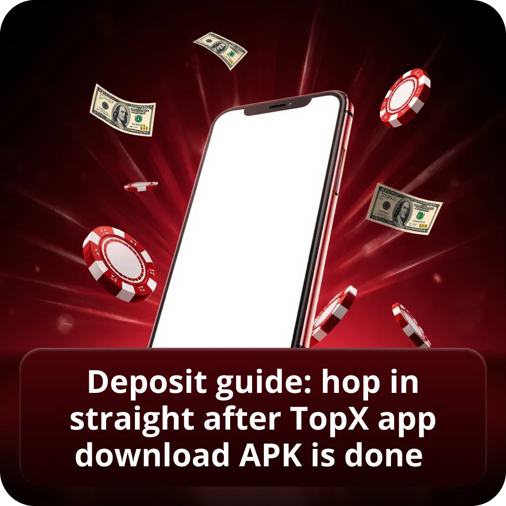 Deposit guide: hop in straight after TopX app download APK is done