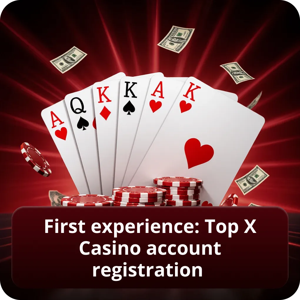 First experience: Top X Casino account registration