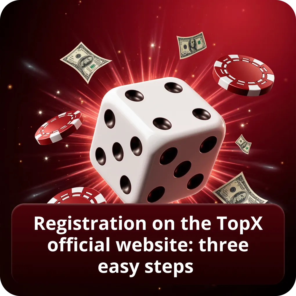 Registration on the TopX official website: three easy steps
