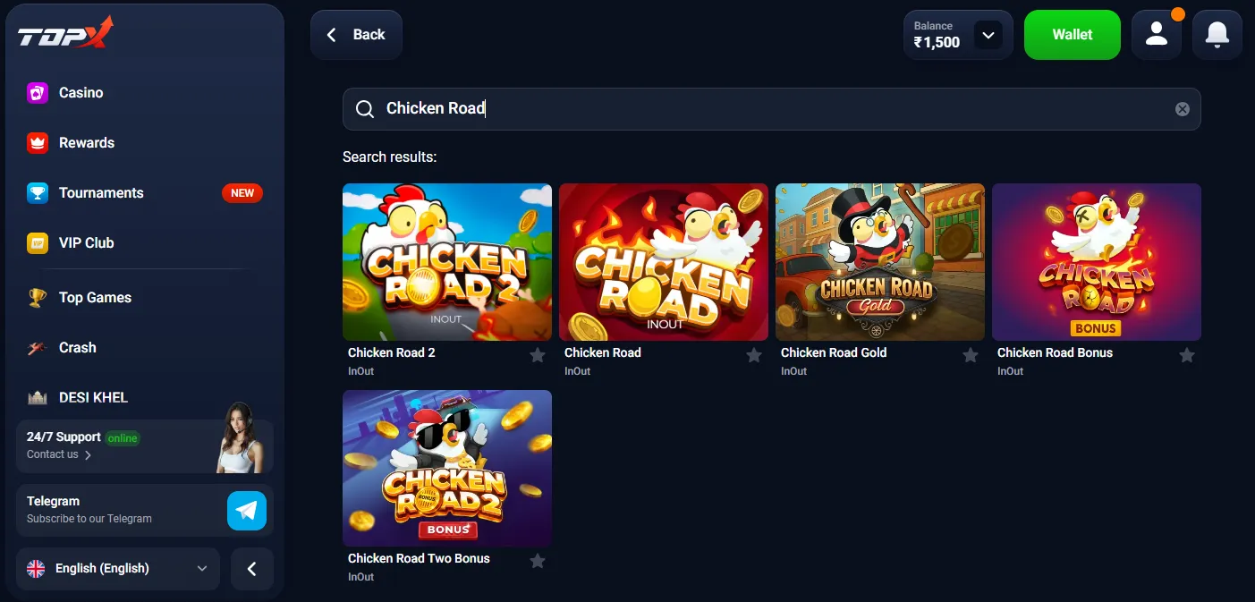 Chicken Road TopX app infinite payouts India mobile